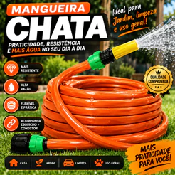 Mangueira Jardim Anti Torção Anti Dobra 10 a 40 Metros Laranja