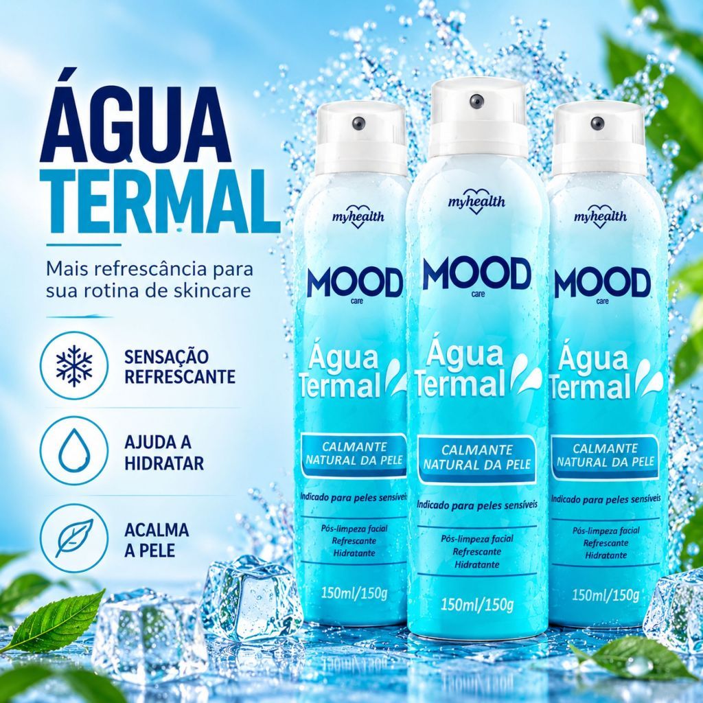 Água Termal Calmante Natural da Pele 150ml Myhealth SkinCare Suavizante Refrescante Tonificante