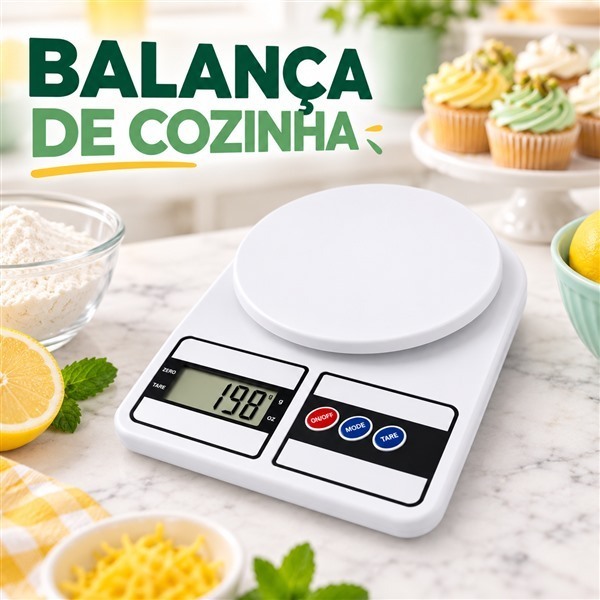 Balança de Cozinha Digital Perfeita para Confeitaria Receitas Alimentos Preparos Rotina e Precisão 10kg