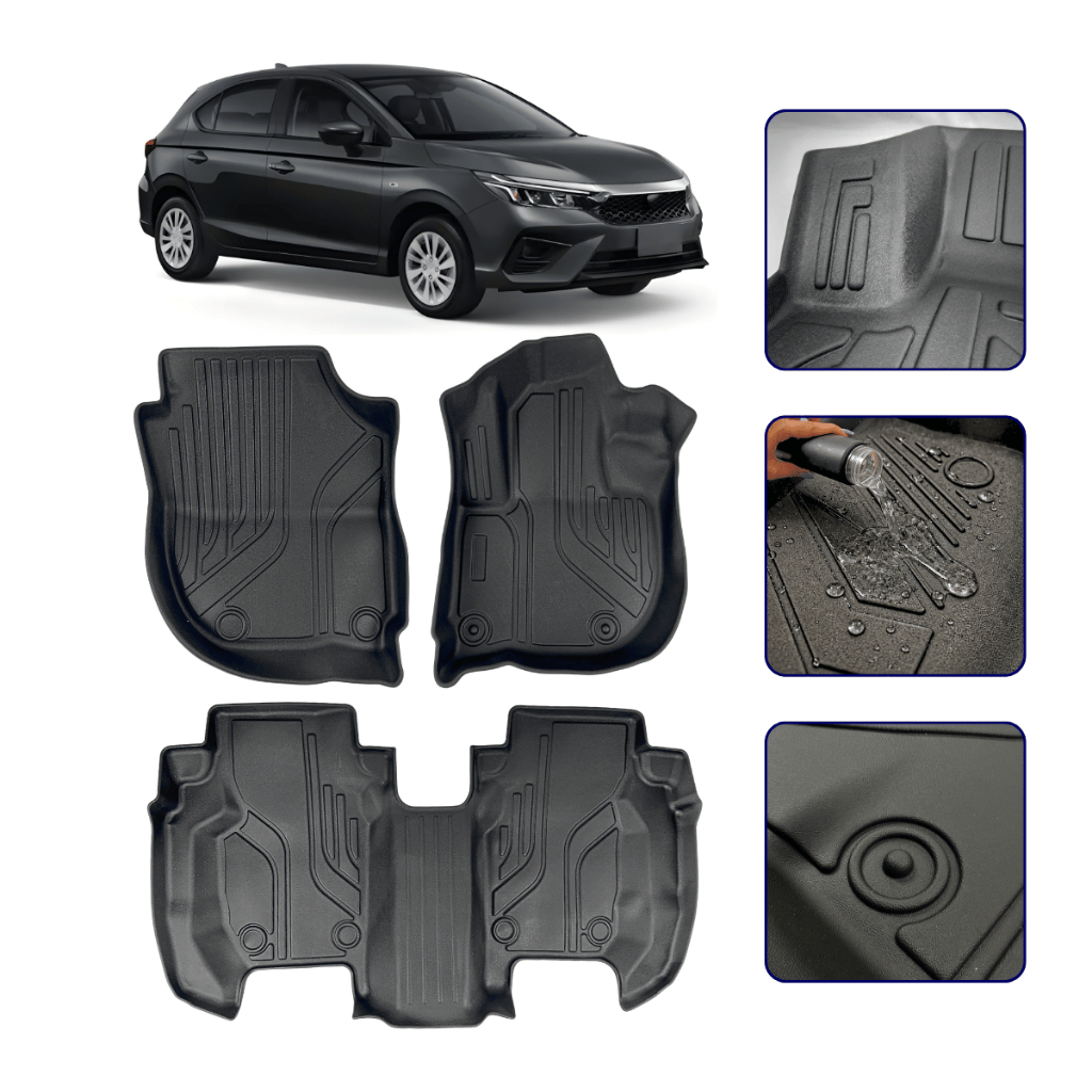 Tapete Bandeja 3D para City Hatch 2021 a 2026 com Bordas Elevadas Concha - Linha Premium