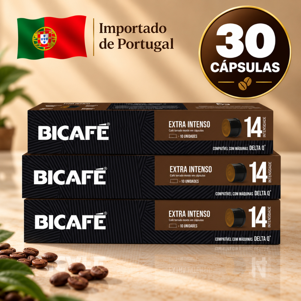 Kit 30 Cápsulas Importadas De Café Bicafé Extra Intenso Compativel Máquinas DeltaQ