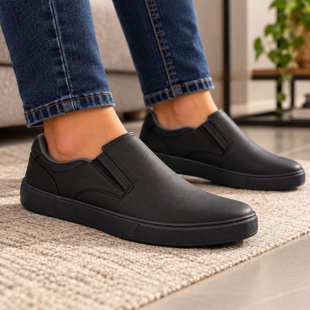 Sapatenis masculino tenis slip on casual palmilha gel conforto