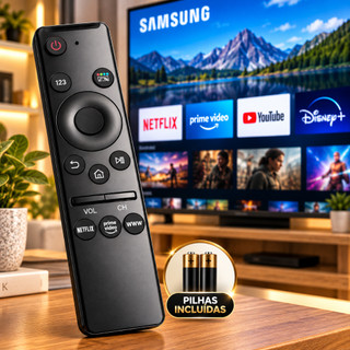 Controle Remoto Compatível Com Samsung Smart TV + 2 Pilhas kit