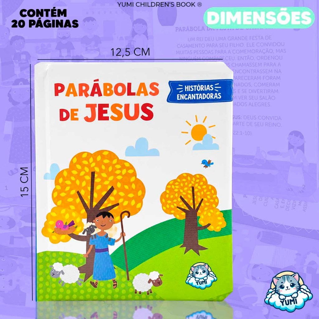 As Parábolas de Jesus Livro Bíblico Infantil Educação Cristã para Crianças — imagem 2 de 2