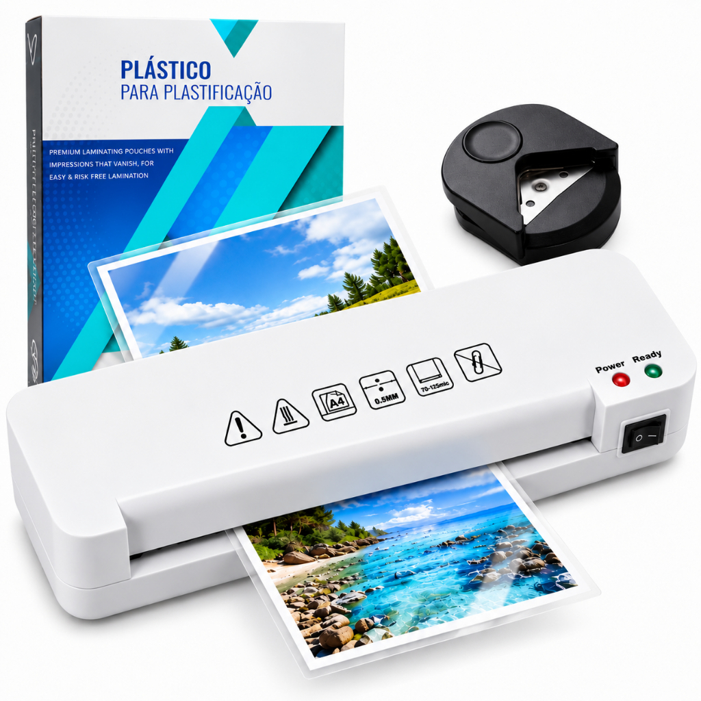 Plastificadora Documentos A4 Laminadora ou Refiladora