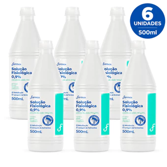 Kit 6 Soros Fisiológicos Farmax 500ml 💧 Envio Imediato ✅ Frete Grátis 🚚 Produto Original