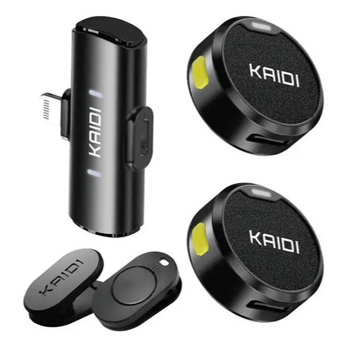 Microfone Lapela Kaidi Imã Lightning p/ iPhone Áudio Profissional