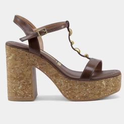Sandalia Vizzano Meia Pata Cortiça Plataforma Feminina 6541101