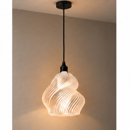 Luminária Pendente Lustre de Teto Concha Espiral Design Moderno Decorativo para lâmpadas LED