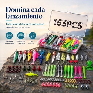 Kit 163/133/107 Peças Iscas Artificiais Pesca Iscas Macias Rã Lagosta Popper Minnow para Tilápia Água Doce e Salgada