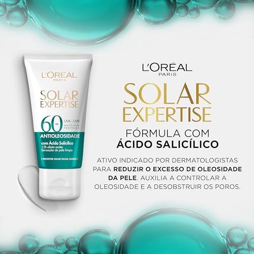 Protetor Solar Facial Antioleosidade FPS60, Efeito Matte Sem Cor, Solar Expertise L'Oreal Paris, 40g · foto 2