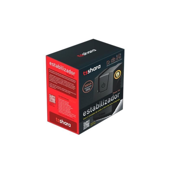 Estabilizador TS Shara Powerest 300VA E.Mono 115V S.115V 4T — imagem 2 de 2