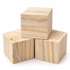 Kit 5 Cubos Caibro Pinus 6x6x6 Madeira Maciça Lixada Artesanato Decoração Marcenaria DIY Blocos Madeira Natural Corte