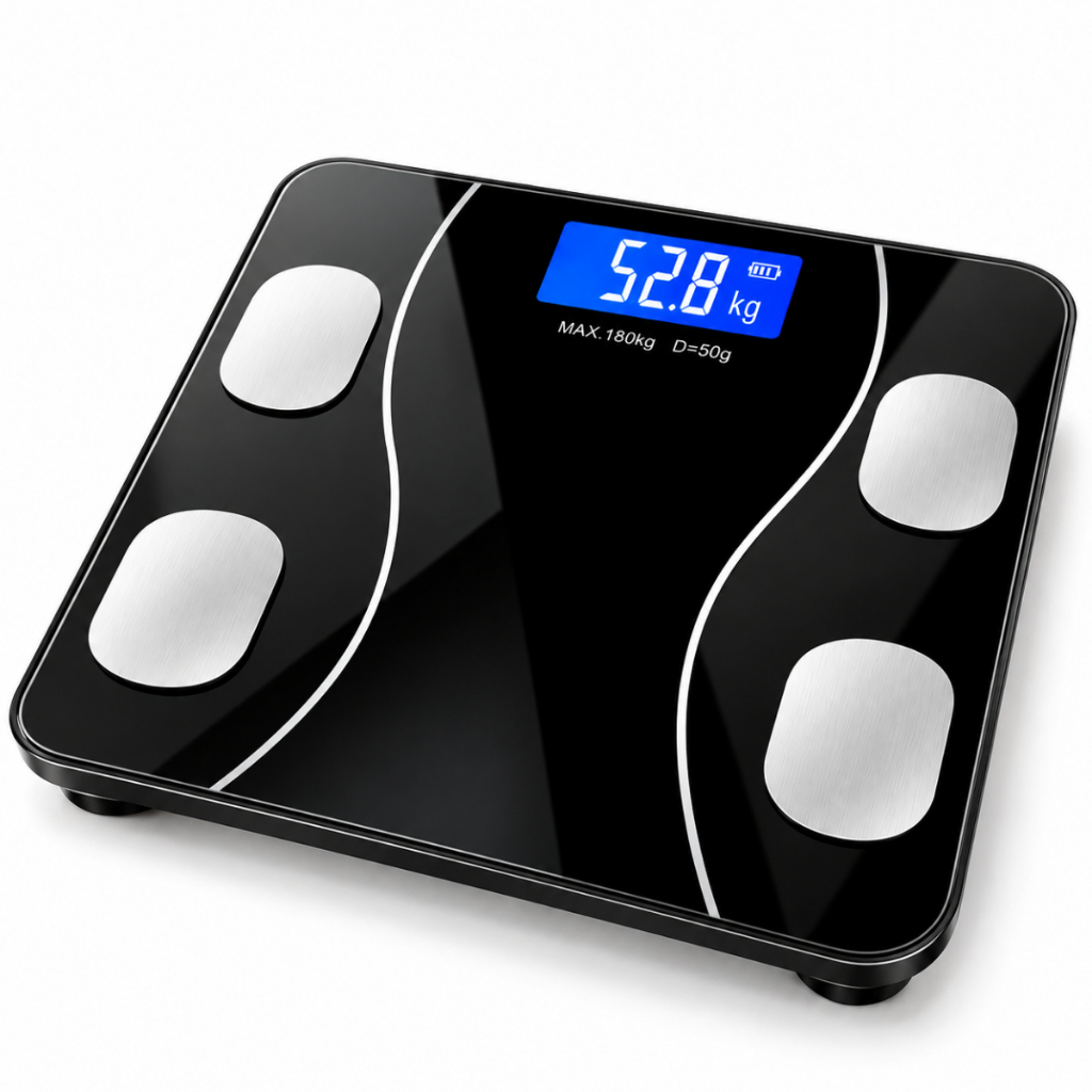 Balança Bioimpedância Digital Inteligente Bluetooth App Fitness Corporal Até 180kg Auto-Cuidado