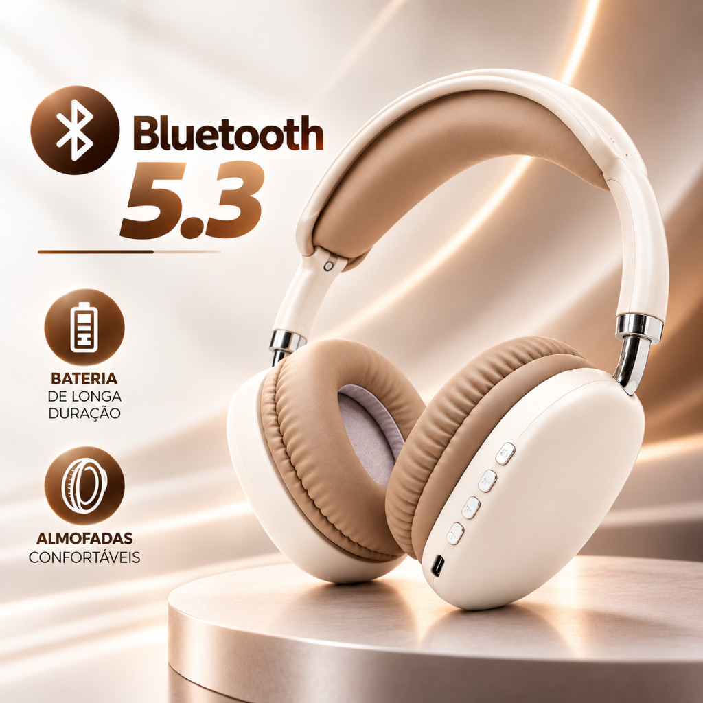 Fone De Ouvido Headset Bluetooth 5.3 Microfone X-cell Bth-66