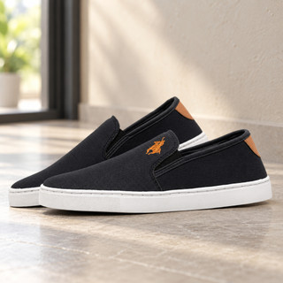 Tênis Iate Slip on Polo Two Bordado Estiloso Na moda Elegante Toda Ocasião Leve Confortável