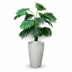 Planta Artificial Palmeira Com Vaso Polietileno