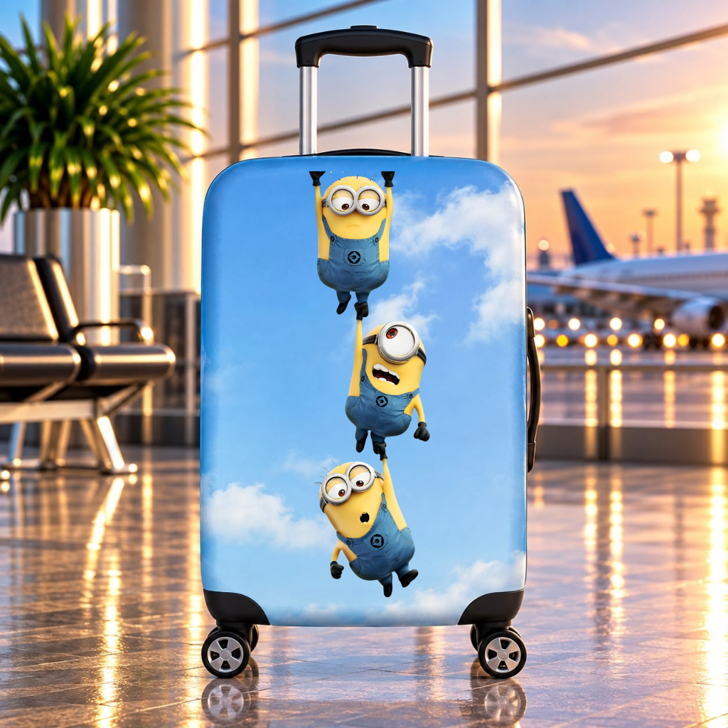 Capa Protetora Para Mala De Viagem Suplex Estampas Minions Infantil