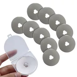 Kit 6 Discos 45mm Refil Lâmina para Cortador Circular Patchwork Couro Tecido Papel