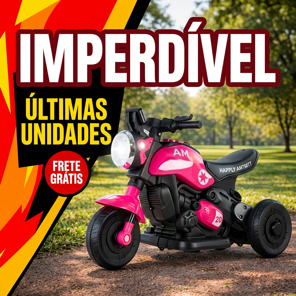 Mini Moto Elétrica Infantil Rosa Criança Brinquedo 🛵💖 PRONTA ENTREGA! Oferta Relâmpago Shopee