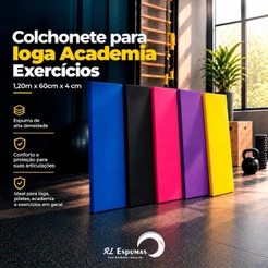 Colchonete Ioga Academia Exercicios 1,20m x 60cm x 4 cm - Conforto e Qualidade
