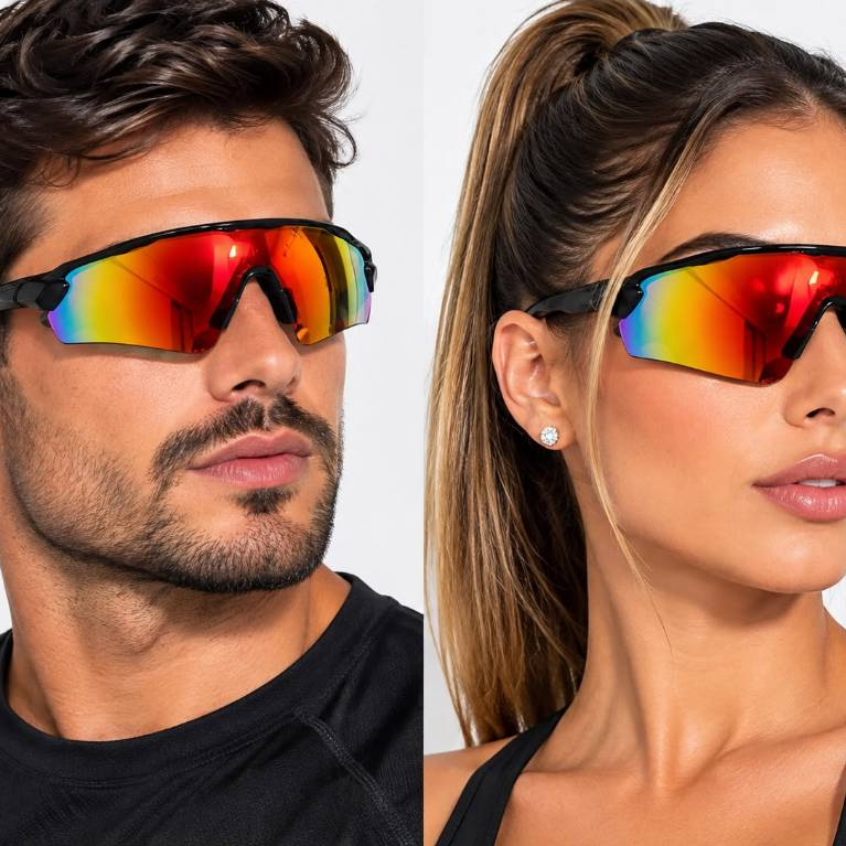 ACABAMENTO DE PRIMEIRA LINHA Óculos De Sol Esportivos Com Proteção Uv400 Para Homens, Ideal Para Corrida, Ciclismo E Ati — imagem 2 de 2