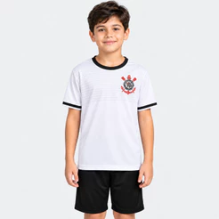 Camiseta Infantil Corinthians Lumina - Branco