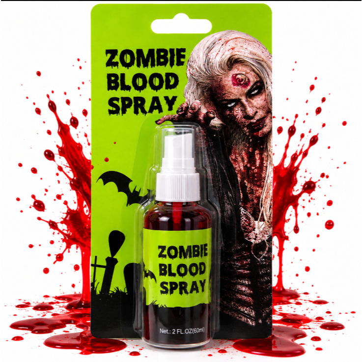 Spray de Sangue Falso Para Halloween Maquiagem Efeito Realista Vampiro Dia das Bruxas