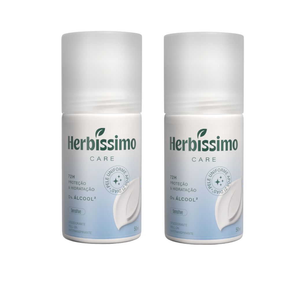 Kit Desodorante Roll-On Antitranspirante Herbíssimo Care Sensitive 50ml (2 unidades)