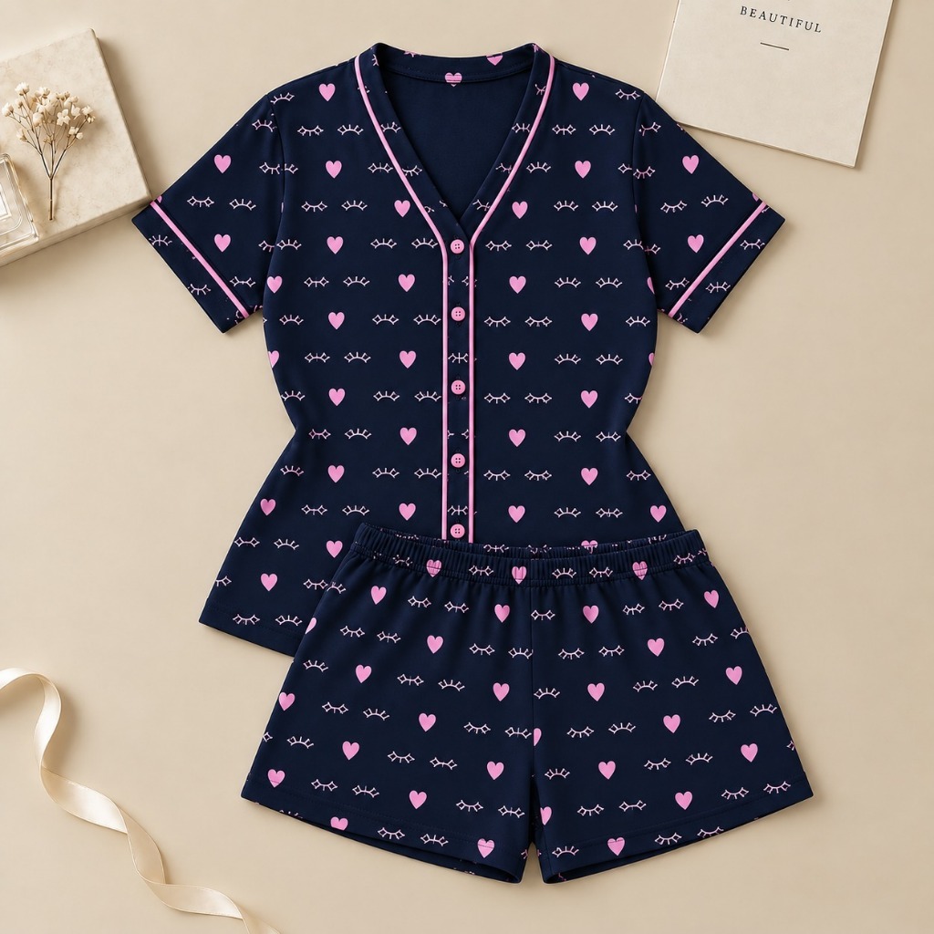 Baby Doll Americano Malha Premium Blogueira Amamentação Cirurgico c/ botoes Funcionais