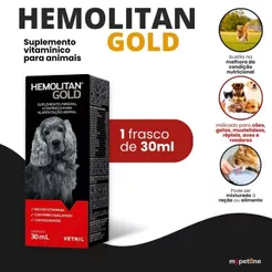Hemolitan Gold Gotas Vetnil - 30 mL