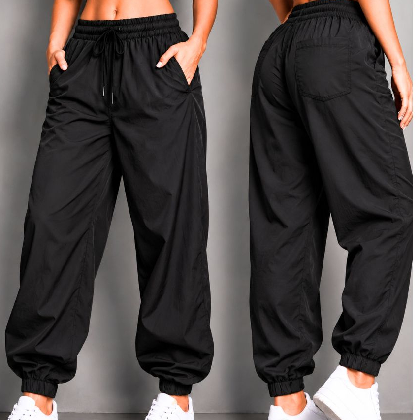 Kit 2 Calças Femininas Modelagem Ampla Jogger Confortável Tactel com Elastano Academia Treino