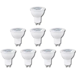kit 5, 6 ou 8 Lâmpada Dicroica Led 7w Mr16 Gu10 Bivolt 3000k 4000k 6000k Para Spot