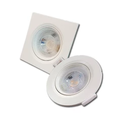 Kit 20 Spot led 5w 7w Luminária Bivolt Direcionavel Redondo/Quadrado Emb 6500k/ 3000k
