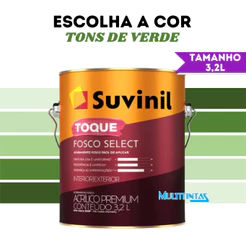 Tinta Acrílica Fosco 3,2l Tons De Verde Parede Toque Fosco Select Suvinil