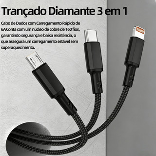 3-in-1 Fast Charging Cable (1.2m)