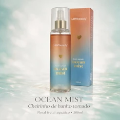 Body Splash Ocean Mist Luv Beauty 200ml | Floral Frutal Aquático, Frescor Pós-Banho e Vegano
