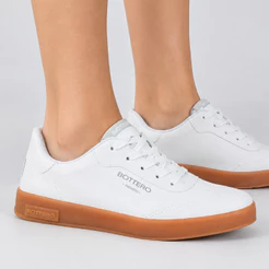 Tênis Feminino Social Couro Bottero Original Sneaker Calce Fácil Confortável Macio Leve Moderno