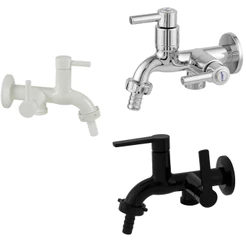 Torneira Para Máquina De Lavar Branca Cromada E Branca/Preto Alta Qualidade C/ Bico
