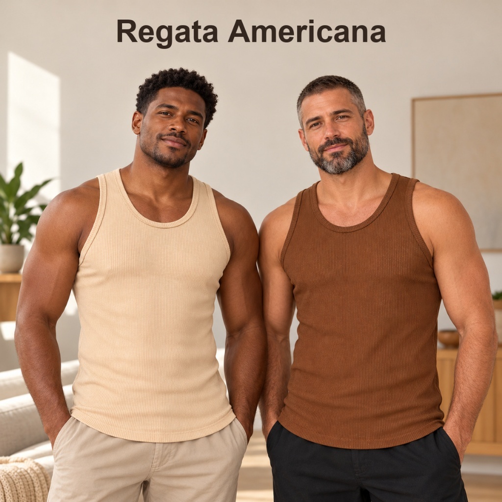 Regata Canelada Masculina Texturizada Premium Academia Fitness Treino Casual Dia a Dia Slim