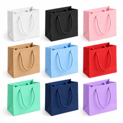 Sacola Bolsa Papel Presente Lembrancinha Joias Extra Pequena - 10x10x4 - Kit 10/50 Un.