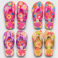 Chinelo Infantil Havaianas Flores Kids - Meninas