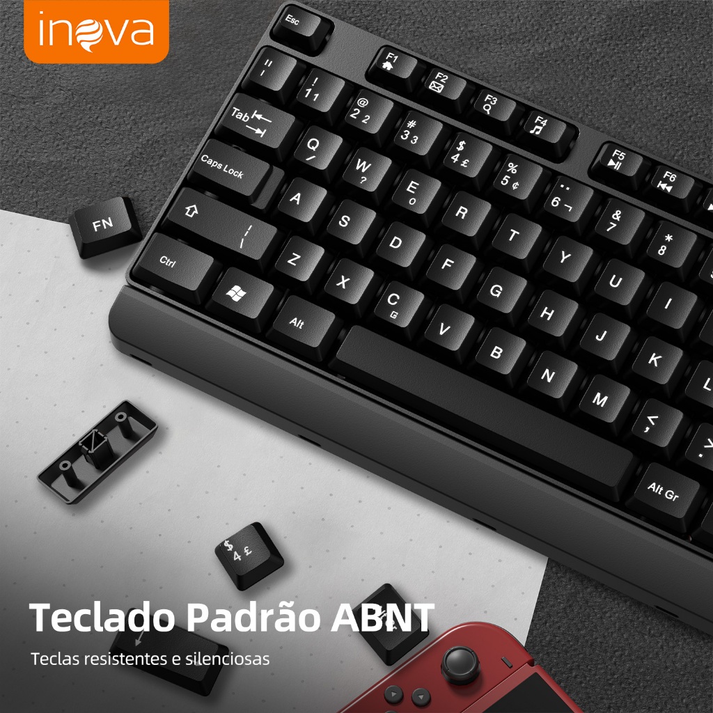 Inova Teclado e Mouse Sem Fio ABNT2 — foto 4