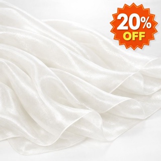 Tecido Organza Cristal Off White - Rolo 50 Metros x 1.50m - 100% Poliéster - PROMOÇÃO 20% OFF! em Oferta na Shopee