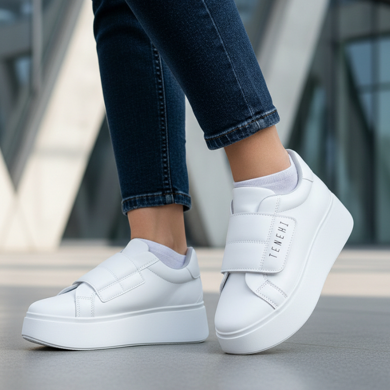 Tênis Feminino Plataforma Casual Original Confortavel Salto Grosso Sola Alta Tenis Sapatenis Menina