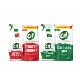 Kit CIF Espuma Milagrosa – Derrete Gordura ou Extermina Limo + Refil em Oferta na Shopee