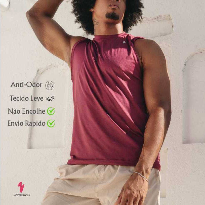 Camiseta Regata Dry Fit Masculino Academia Tecido Leve Musculação e Treino Caminhada