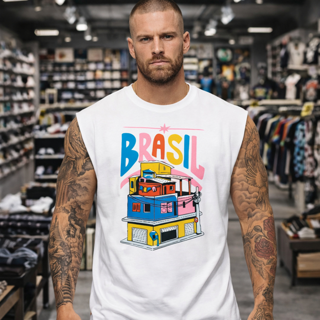Regata Masculina Oversized 100% algodão Camiseta over Machão Caimento Perfeito camisa longline treino corrida