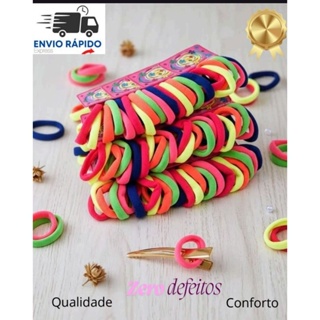 Kit Elástico 72 unidades Rabicó para cabelo ,Tipo Meia Xuxinha moda infantil ou adulto em Oferta na Shopee