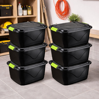 Kit 4 ou 6 Peças Caixas Organizadora 30L para Brinquedos , Objetos, Ferramentas, Livros Multiuso em Oferta na Shopee